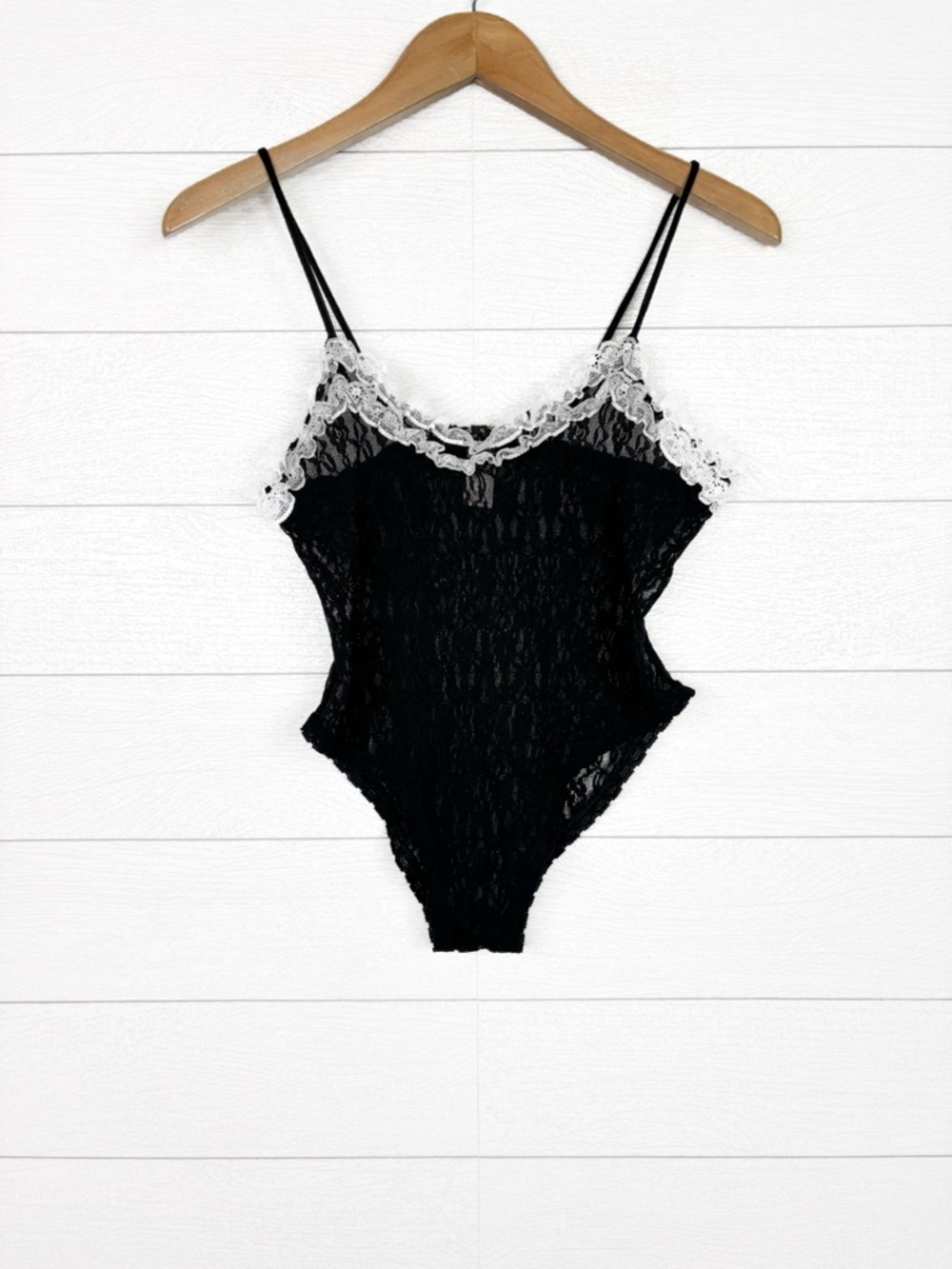 Vintage Petra Fashions Lace Maid Lingerie Medium Sheer Sexy Bodysuit